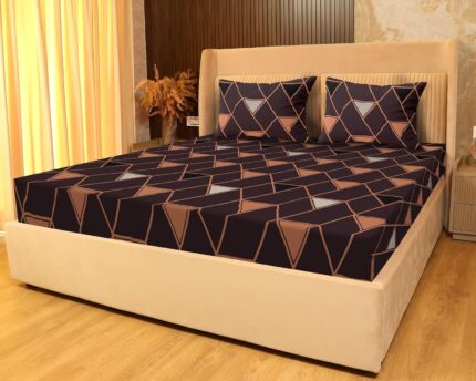 SANFORDZ king size bed sheet (SZ 1354 Chocklate) 250*275cm