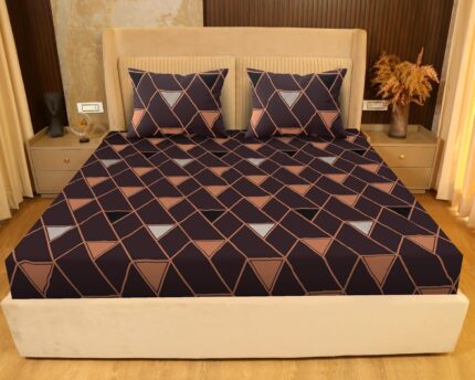 SANFORDZ king size bed sheet (SZ 1354 Chocklate) 250*275cm