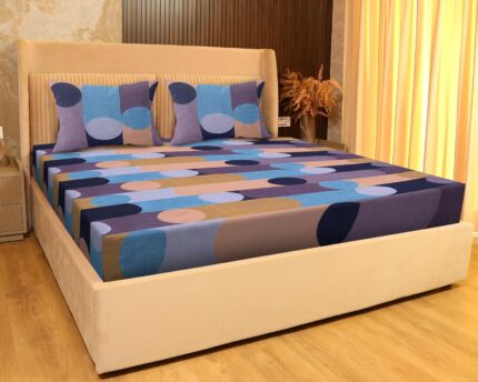 SANFORDZ king size bed sheet (SZ-1355-Pink/Blue) 250*275cm