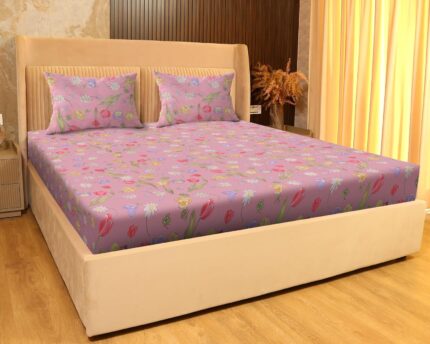 SANFORDZ king size bed sheet (SZ 1352 Pink) 250*275cm