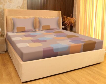 SANFORDZ Queen size bed sheet (SZ-1466-Pink Digital)230*250 Cm